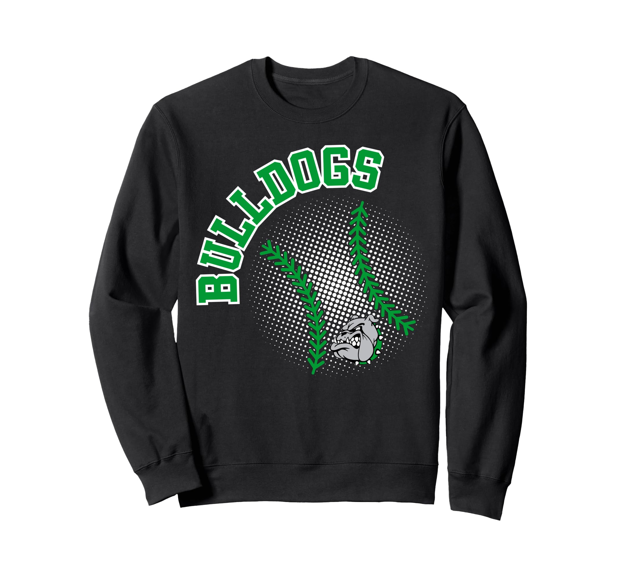 Bulldogs Baseball Green Bulldogs Sweatshirt - Trendy Graphic for Adults - T-Shirt, Sweatshirt, Hoodie