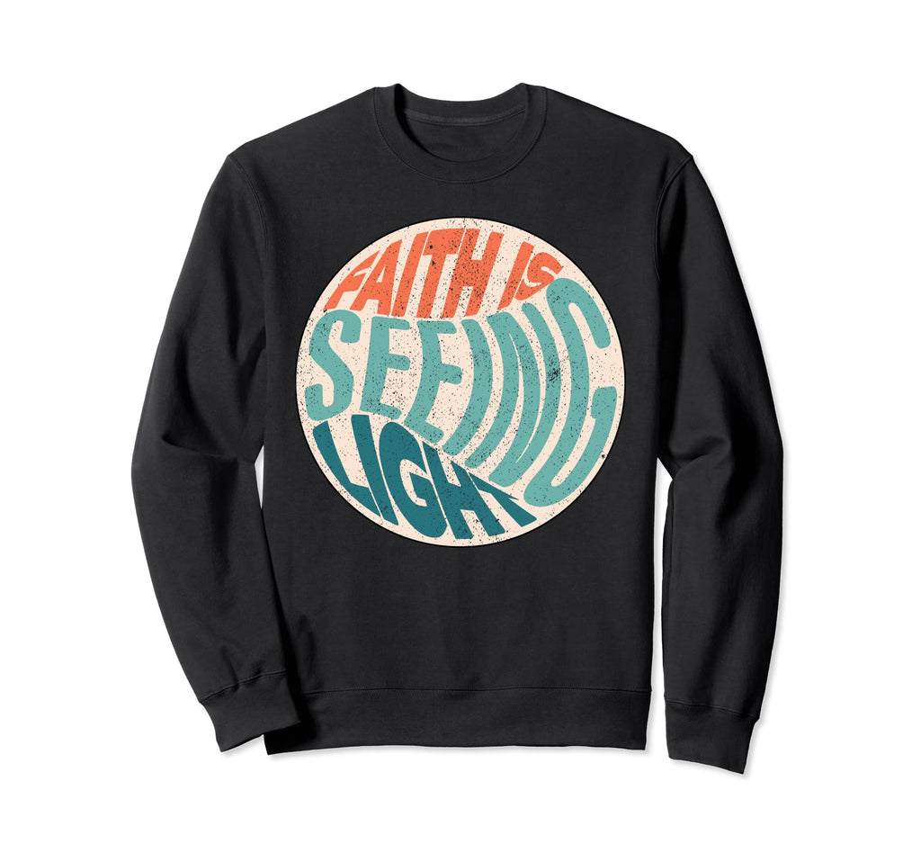 Happy Faith Boho Positive Sweatshirt - Casual Everyday Wear Men Women - T-Shirt, Sweatshirt, Hoodie