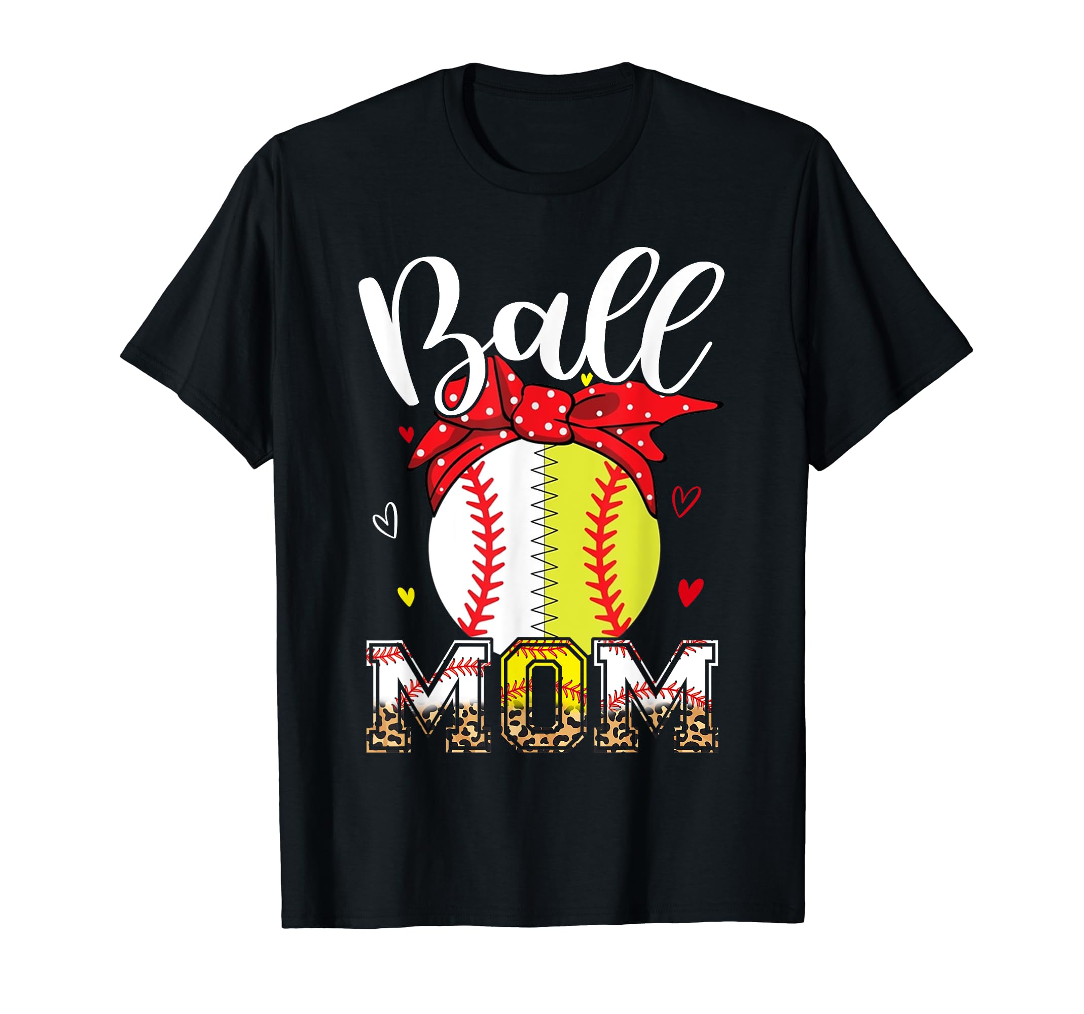 Ball Mom Softball Baseball T-Shirt - Casual Everyday Wear for Adults - T-Shirt, Sweatshirt, Hoodie