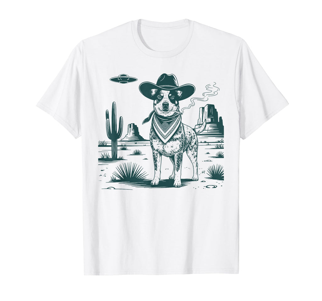Australian Cattle Cowboys Ufo Western T-Shirt - Novelty Apparel Unisex - T-Shirt, Sweatshirt, Hoodie