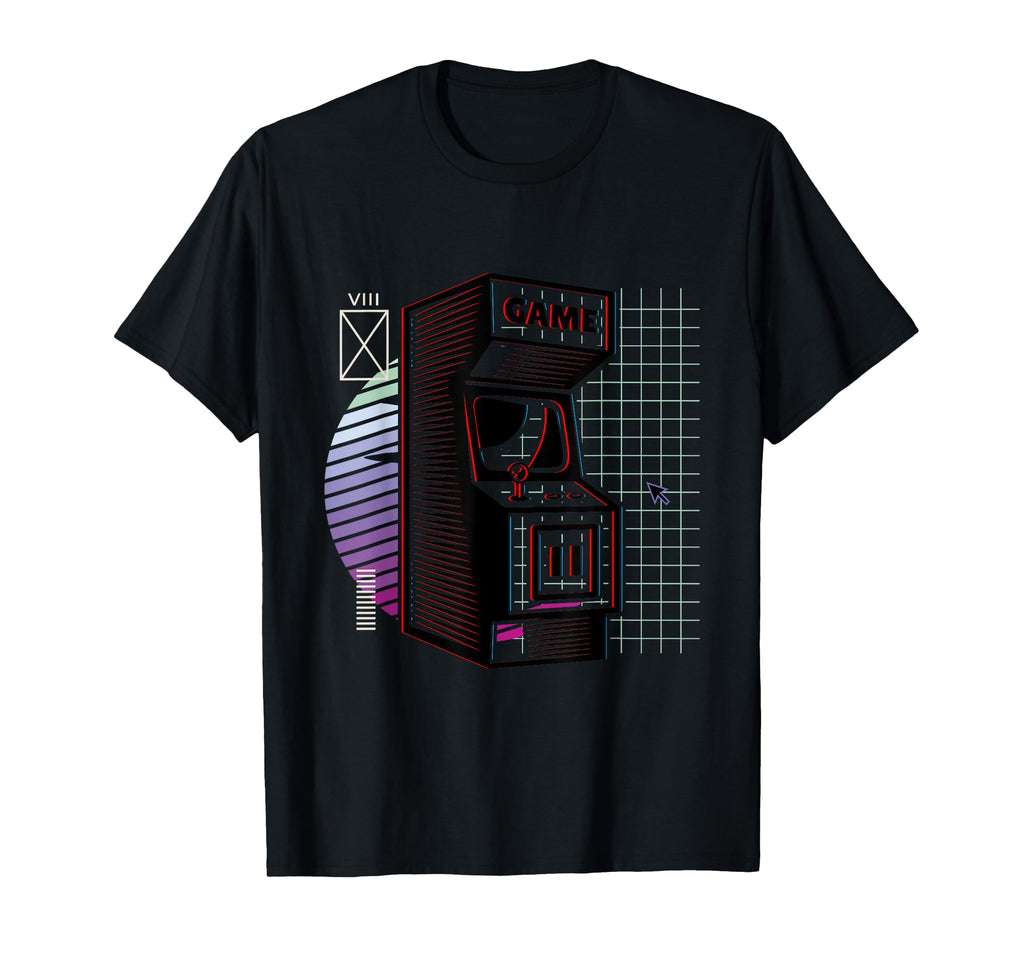 Synthwave Video Arcade Aesthetic T-Shirt - Graphic Print Men Women - T-Shirt, Sweatshirt, Hoodie