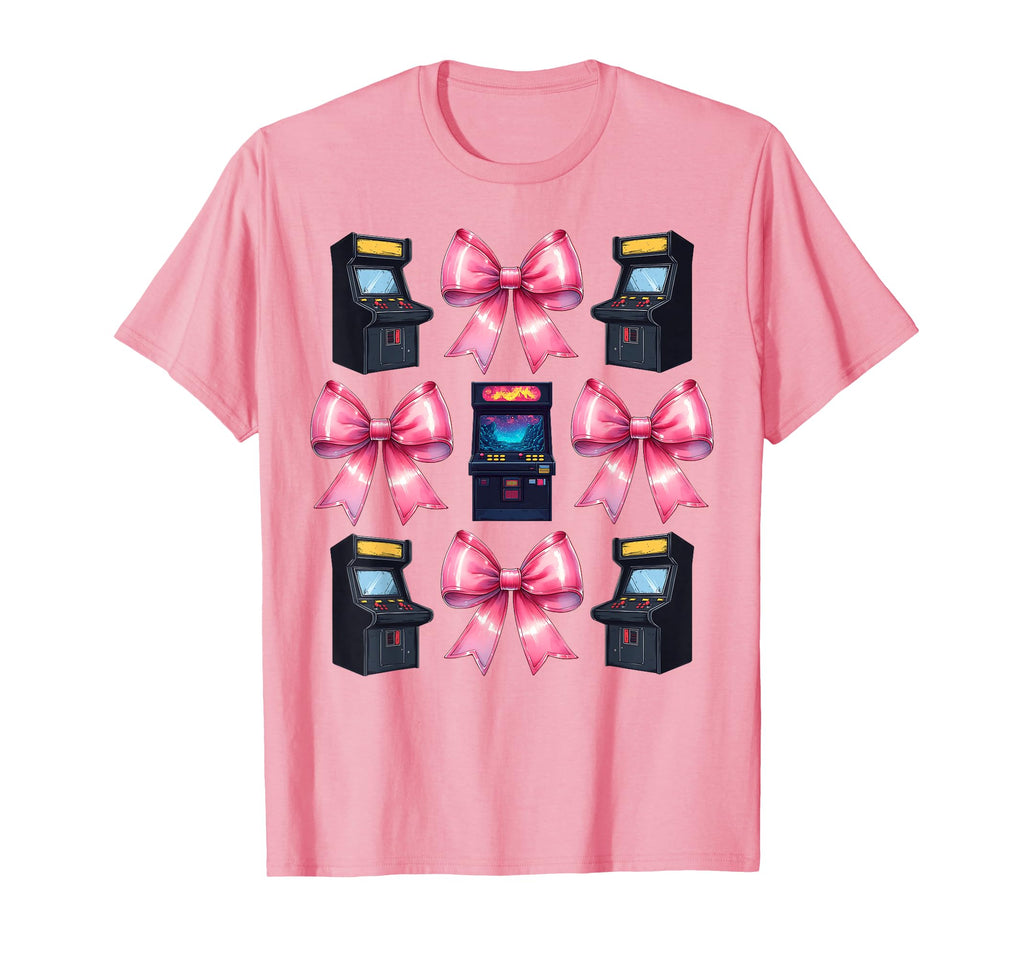 Coquette Bow Arcade Gaming Gamer T-Shirt - Aesthetic Graphic for Adults - T-Shirt, Sweatshirt, Hoodie