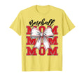 Baseball Mom Coquette Bow Game Day T-Shirt - Minimalist Print Men Women - T-Shirt, Sweatshirt, Hoodie
