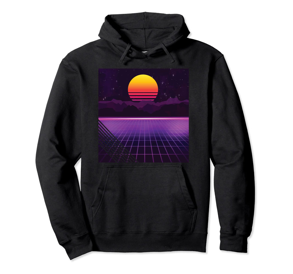 Outrun Synthwave Vaporwave Aesthetic 80S Hoodie - Unique Graphic for Adults - T-Shirt, Sweatshirt, Hoodie