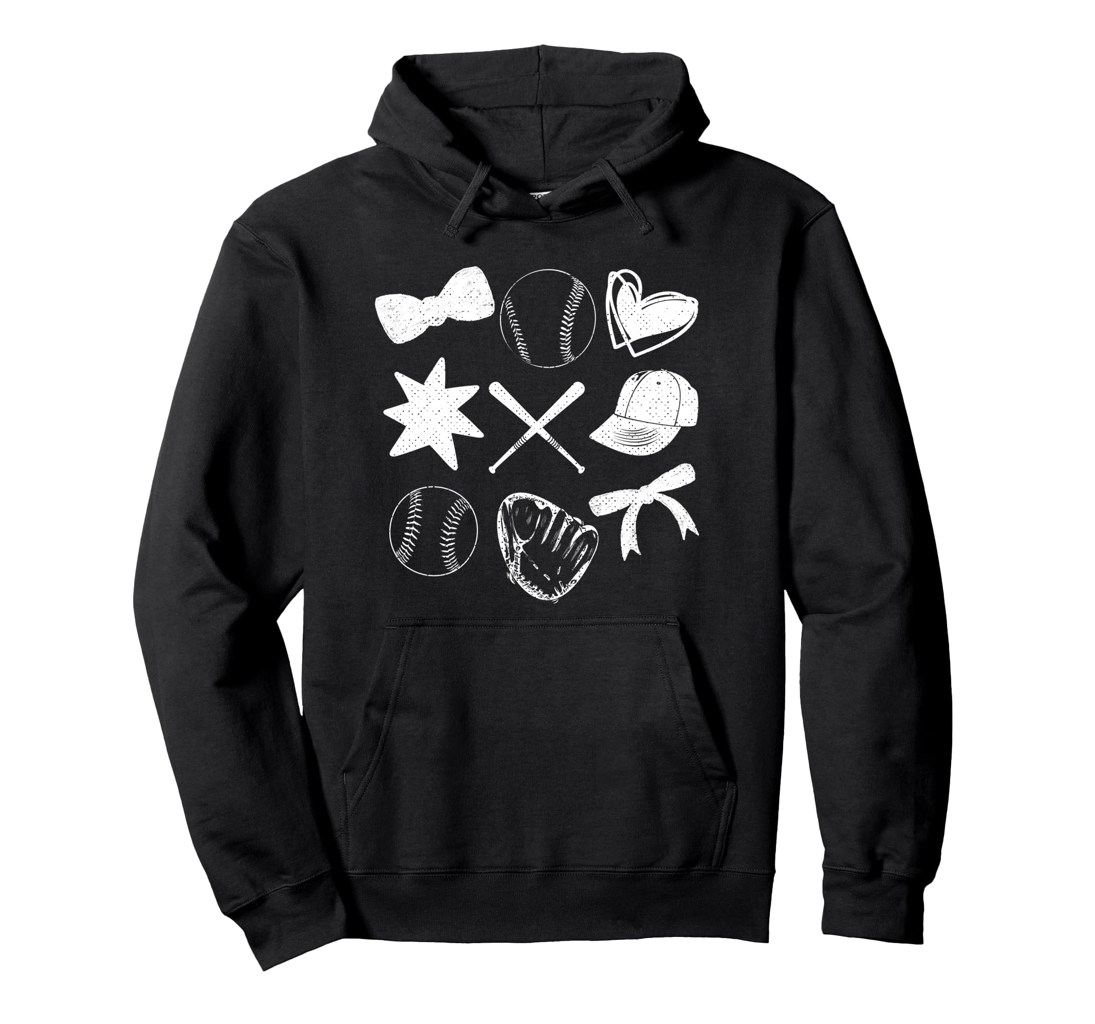 Baseball Mama Coquette Bow Hoodie - Casual Everyday Wear for Adults - T-Shirt, Sweatshirt, Hoodie