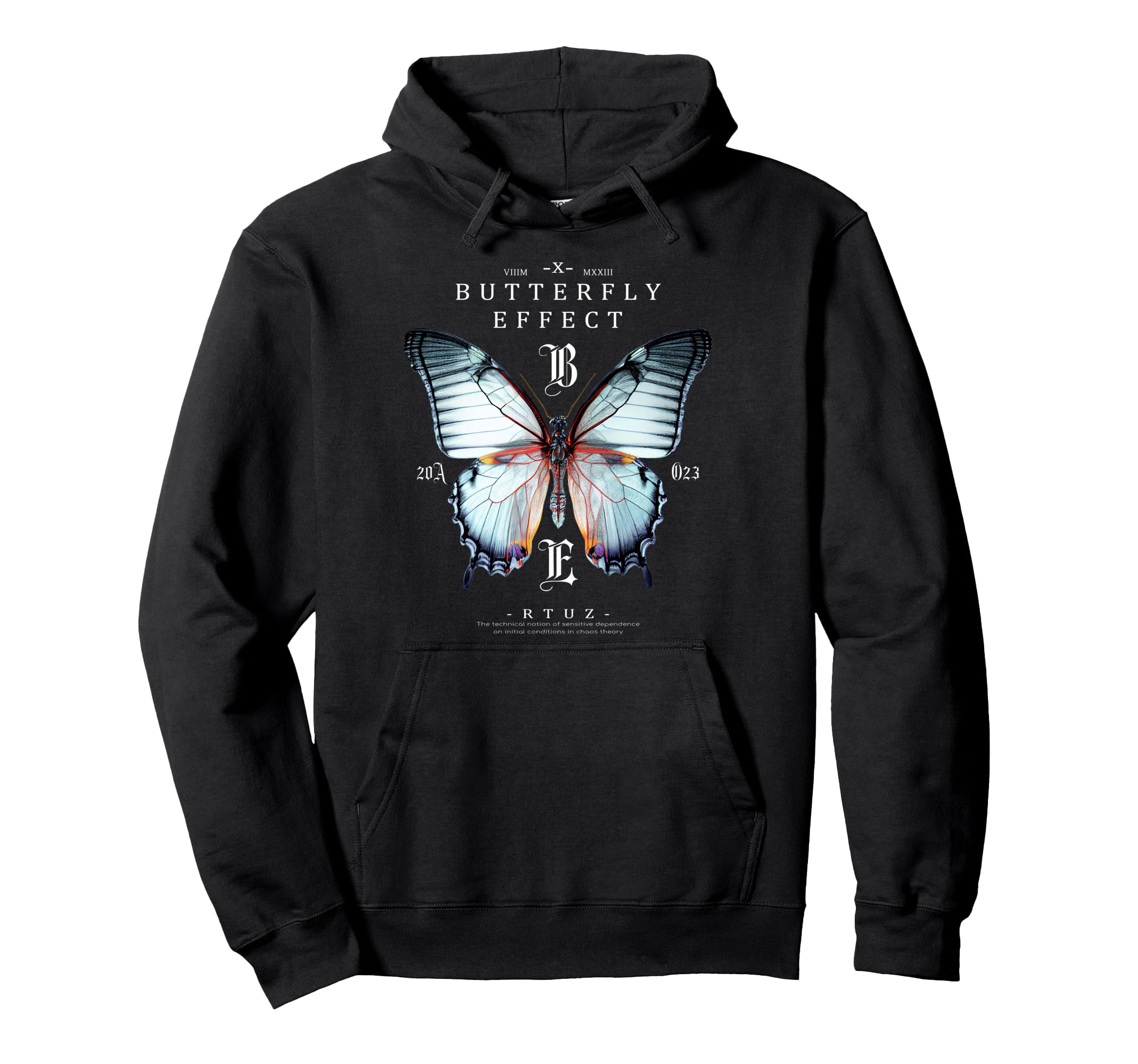 Y2K Streetwear Butterfly Hoodie - Casual Everyday Wear for Adults - T-Shirt, Sweatshirt, Hoodie