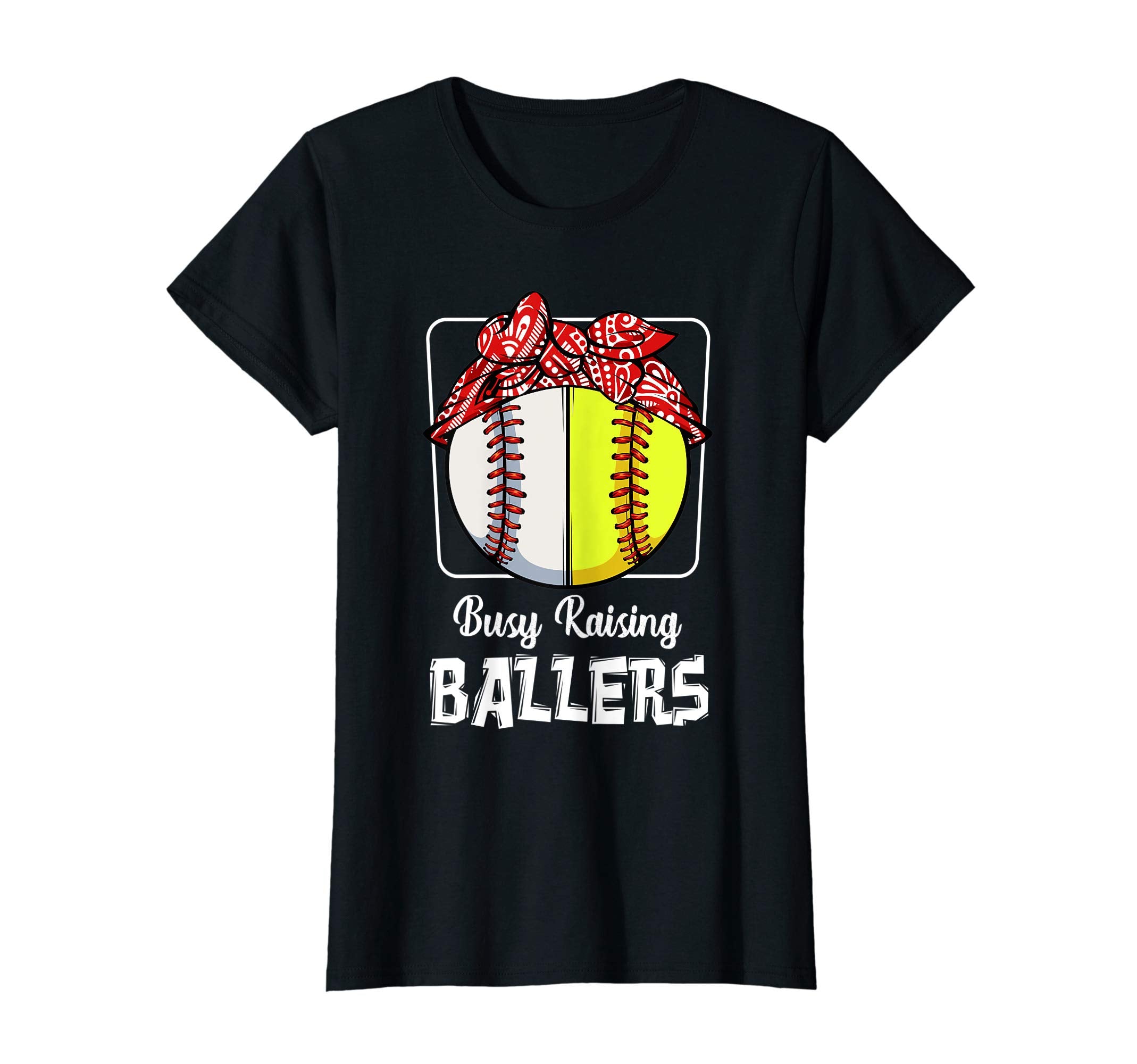 Womens Busy Raising Ballers Softball T-Shirt - Streetwear Style Men Women - T-Shirt, Sweatshirt, Hoodie