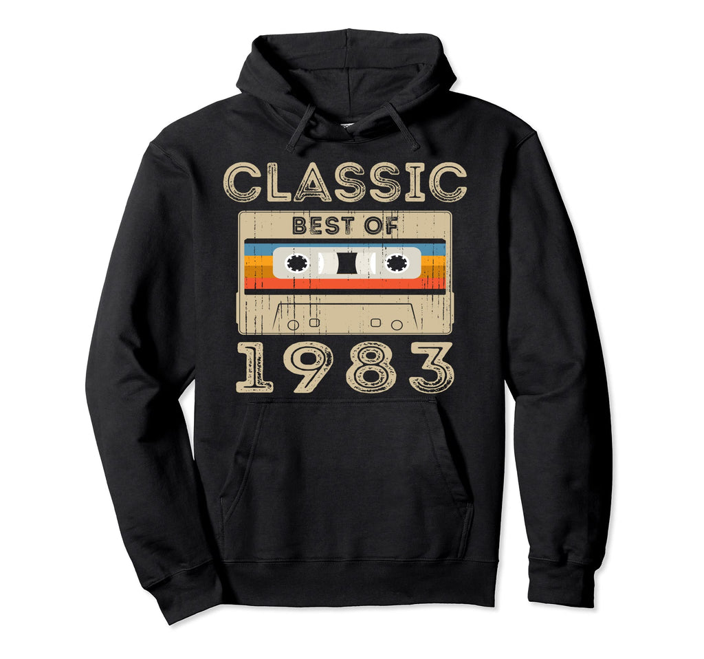 1983 37Th Birthday Gifts Cassette Tape Hoodie - Minimalist Print Unisex - T-Shirt, Sweatshirt, Hoodie