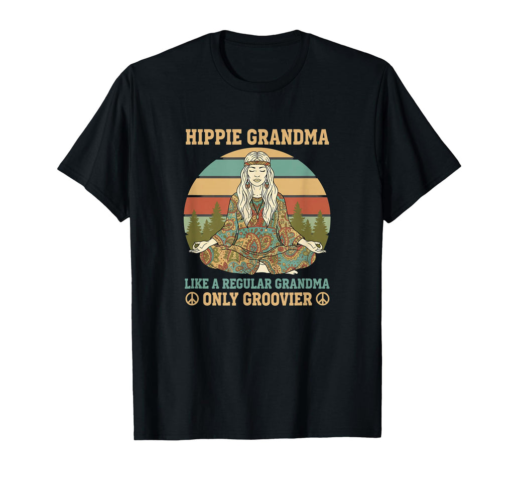 Grandparent Hippie Grandma Boho T-Shirt - Custom Art Print for Adults - T-Shirt, Sweatshirt, Hoodie