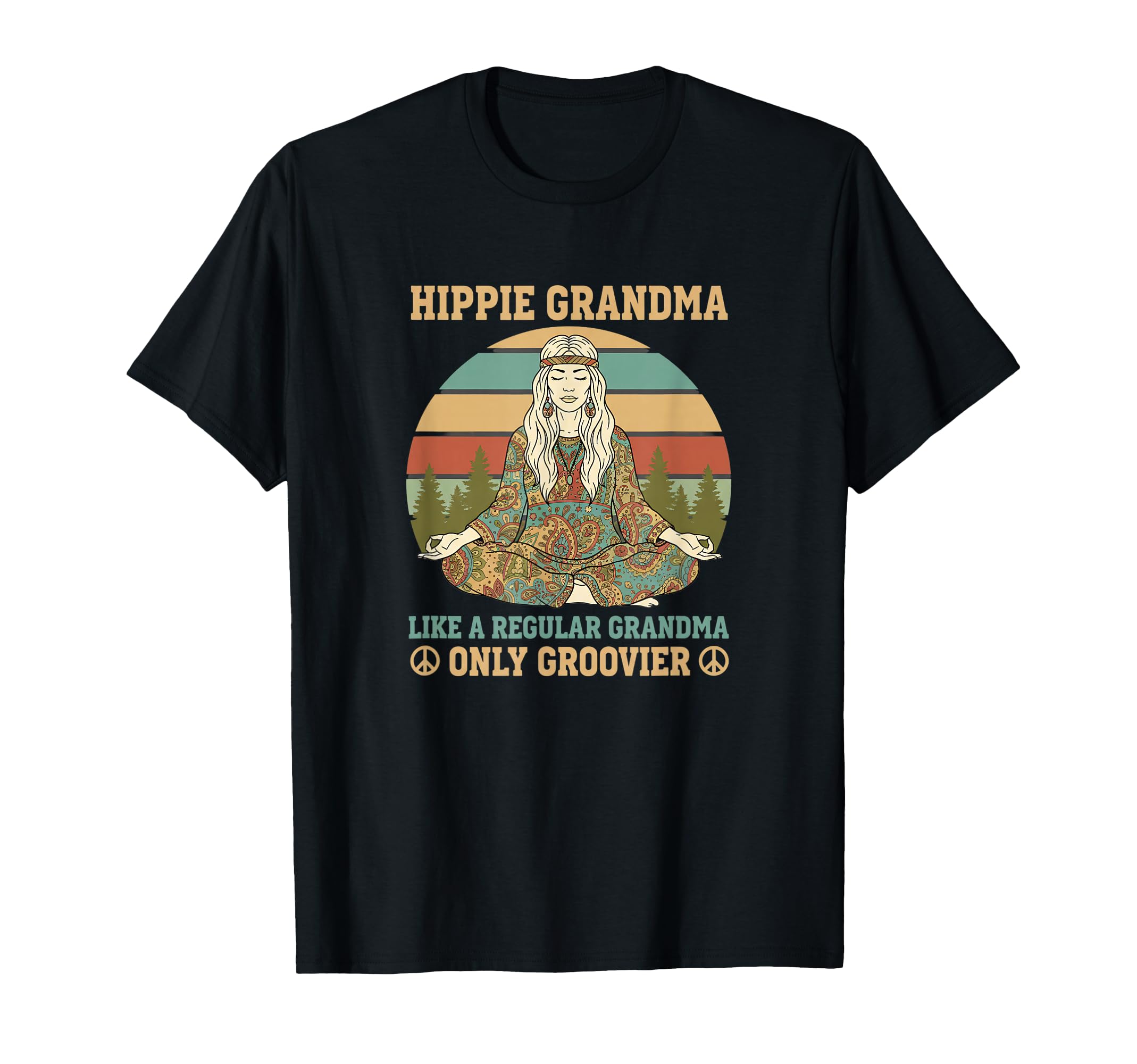 Grandparent Hippie Grandma Boho T-Shirt - Custom Art Print for Adults - T-Shirt, Sweatshirt, Hoodie