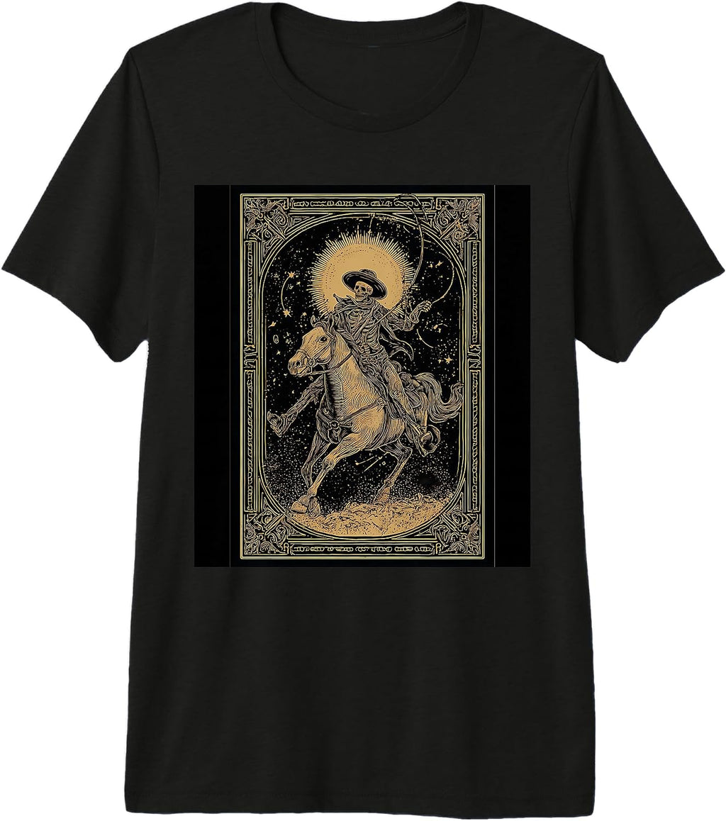 Vintage Western Cowboy Cosmic Astronomy Art - Adult & Kids T-Shirts, Sweatshirts & Hoodies apparel design preview 1