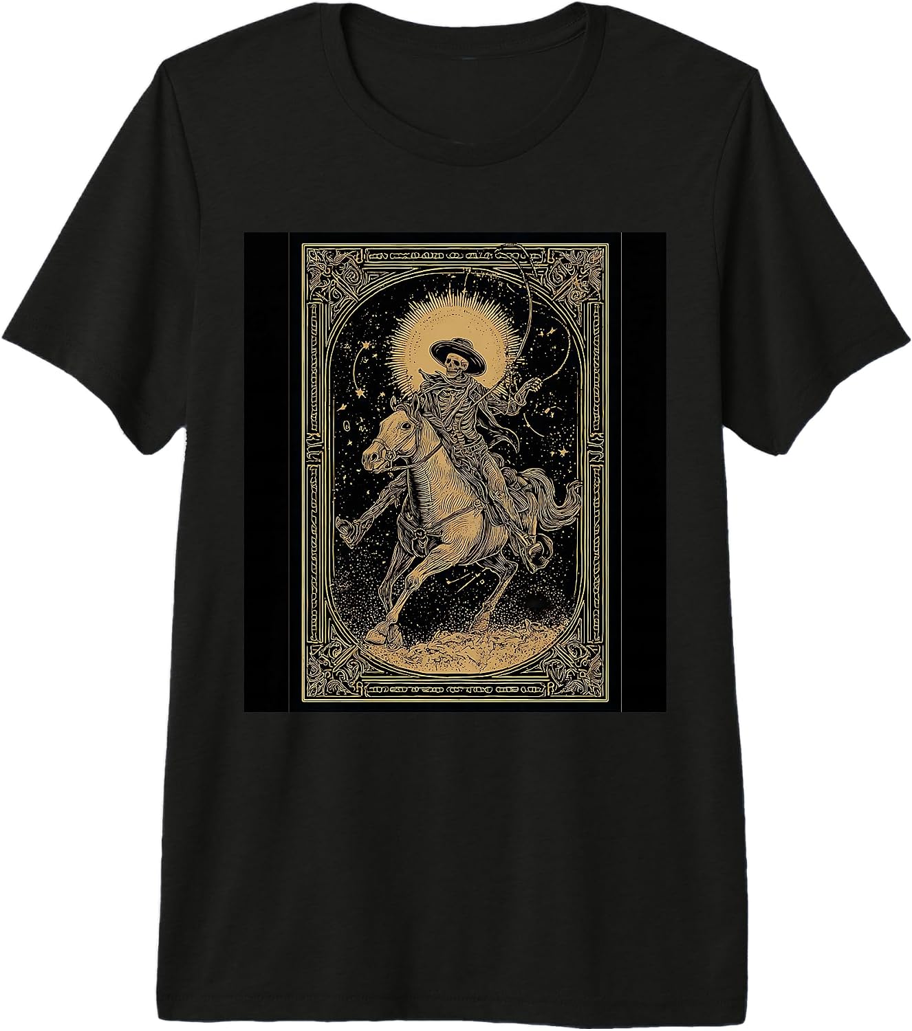 Vintage Western Cowboy Cosmic Astronomy Art - Adult & Kids T-Shirts, Sweatshirts & Hoodies apparel design preview 1