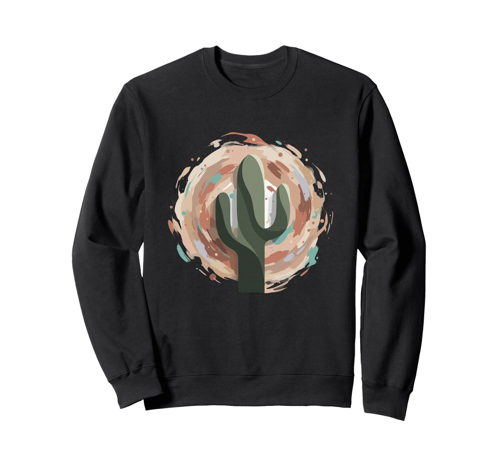 Abstract Desert Cactus Boho Western Sweatshirt - Minimalist Print Unisex - T-Shirt, Sweatshirt, Hoodie