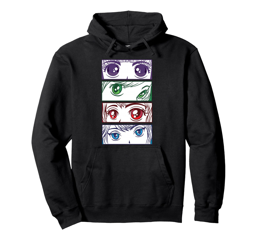 Beautiful Anime Eyes Vaporwave Hoodie - Custom Art Print Men Women - T-Shirt, Sweatshirt, Hoodie