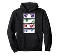 Beautiful Anime Eyes Vaporwave Hoodie - Custom Art Print Men Women - T-Shirt, Sweatshirt, Hoodie