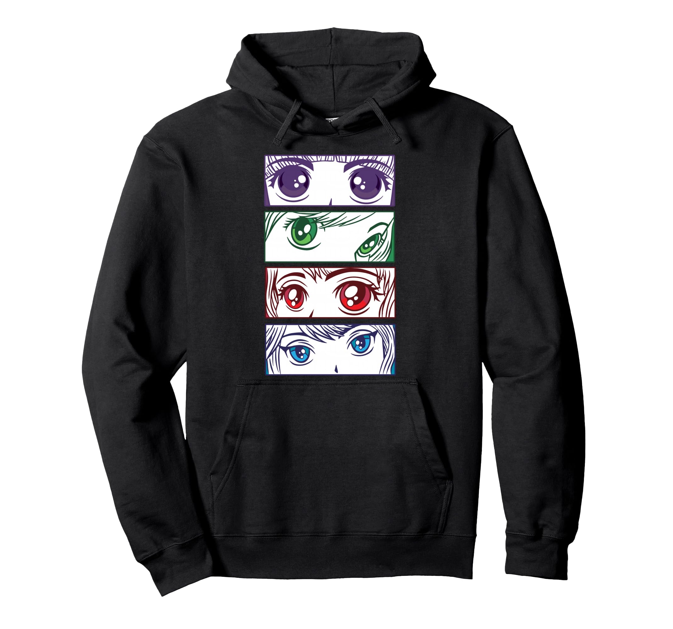 Beautiful Anime Eyes Vaporwave Hoodie - Custom Art Print Men Women - T-Shirt, Sweatshirt, Hoodie