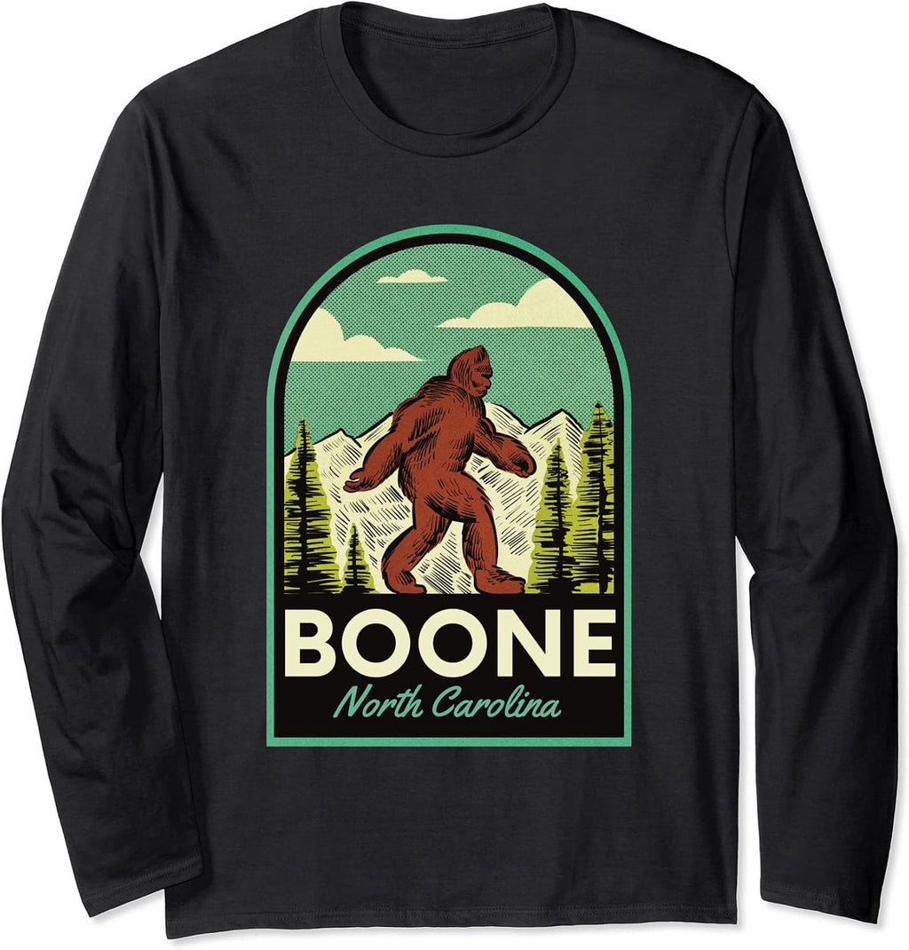Boone NC Vintage Bigfoot Merch - Adult & Kids T-Shirts, Sweatshirts & Hoodies apparel design preview 1