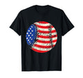 Baseball U S American Flag July 4Th T-Shirt - Streetwear Style Unisex - T-Shirt, Sweatshirt, Hoodie