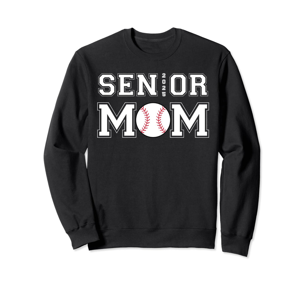 Class 2025 Baseball Mom Senior Sweatshirt - Minimalist Print for Adults - T-Shirt, Sweatshirt, Hoodie