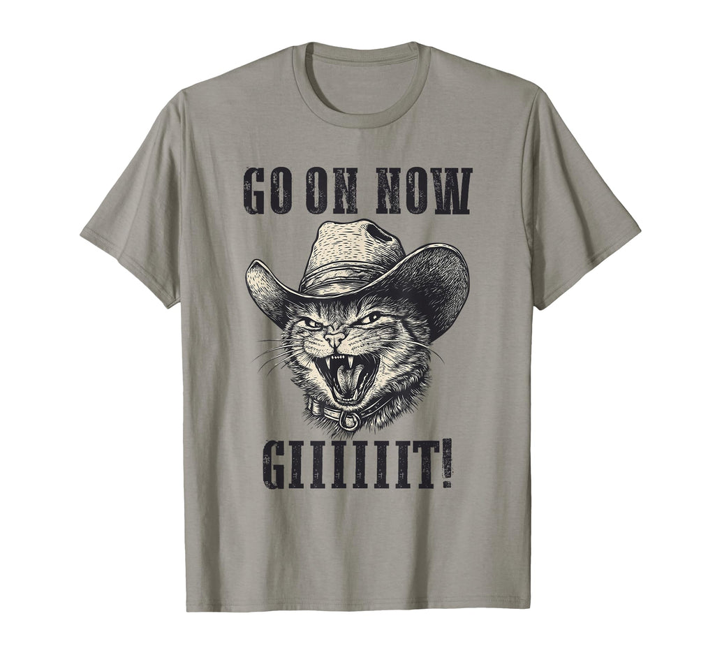 Cowboy Cat Go Git Western Cat T-Shirt - Custom Art Print Unisex - T-Shirt, Sweatshirt, Hoodie