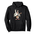 Funny Rock Duck Guitar Player Bird Hoodie - Aesthetic Graphic Men Women - T-Shirt, Sweatshirt, Hoodie
