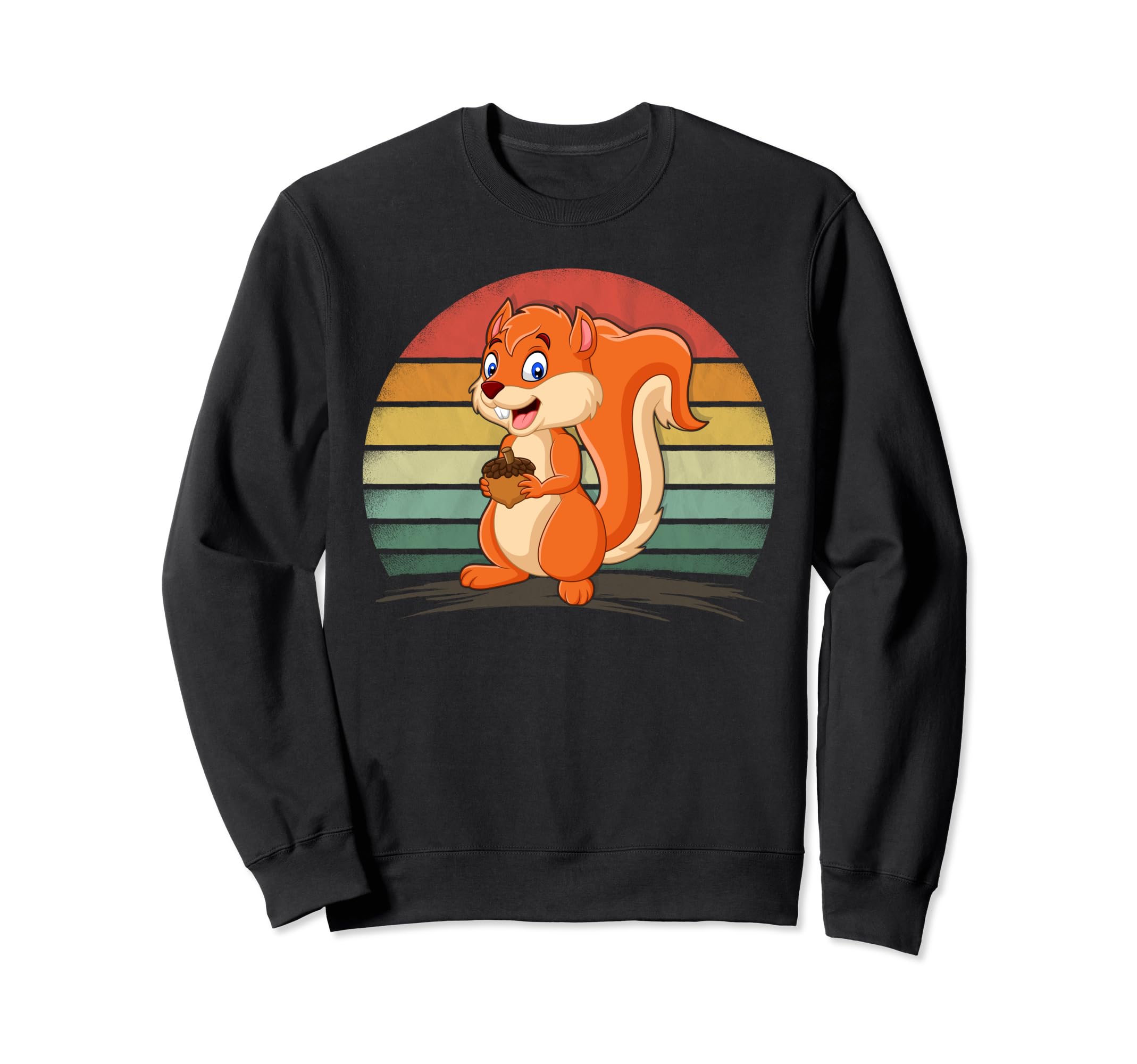 Squirrel Lover Distressed Squirrel Sweatshirt - Custom Art Print for Adults - T-Shirt, Sweatshirt, Hoodie