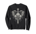 Skull Cross Y2K Grunge Aesthetic Sweatshirt - Custom Art Print Men Women - T-Shirt, Sweatshirt, Hoodie