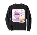 Pastel Coffee Macaroon Sweatshirt - Fun Novelty Design for Adults - T-Shirt, Sweatshirt, Hoodie