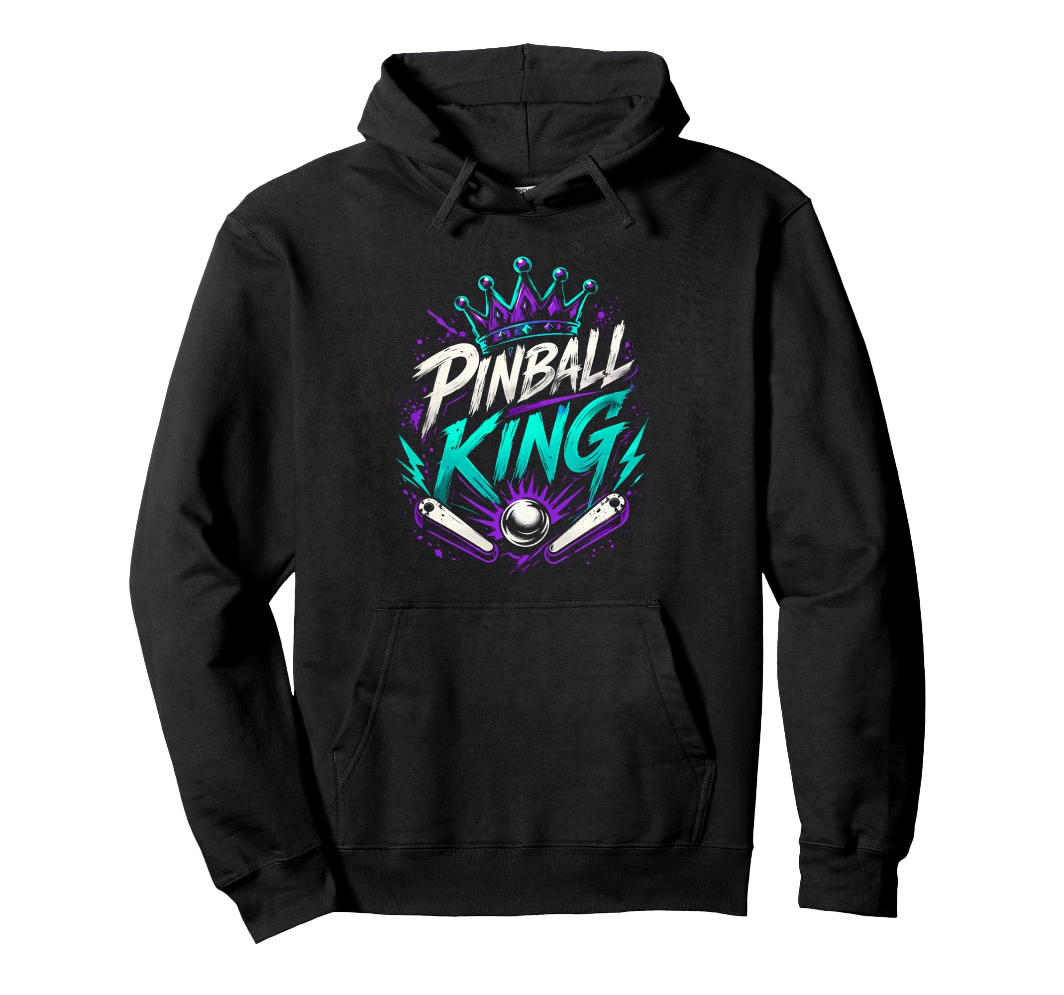 Pinball King Machines Funny Arcade Game Hoodie - Minimalist Print Unisex - T-Shirt, Sweatshirt, Hoodie