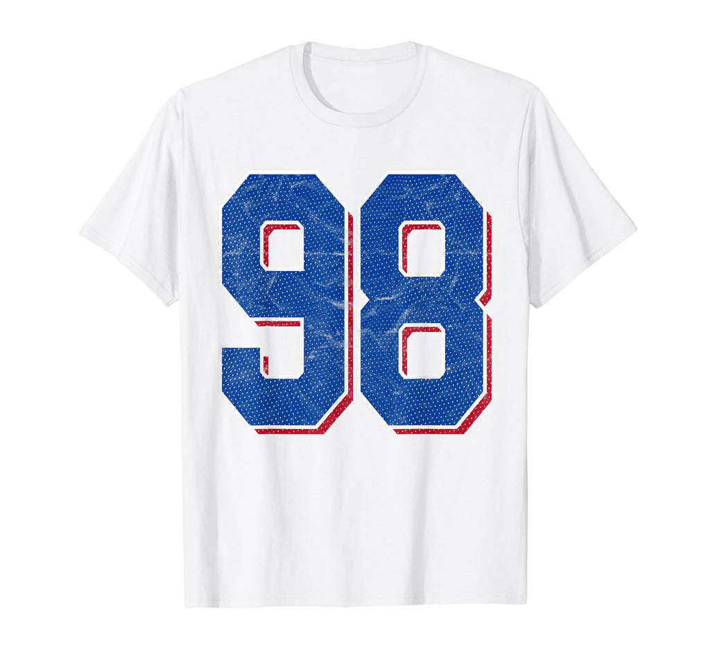 Number 98 Numbered Uniform Sports T-Shirt - Streetwear Style for Adults - T-Shirt, Sweatshirt, Hoodie