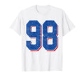 Number 98 Numbered Uniform Sports T-Shirt - Streetwear Style for Adults - T-Shirt, Sweatshirt, Hoodie