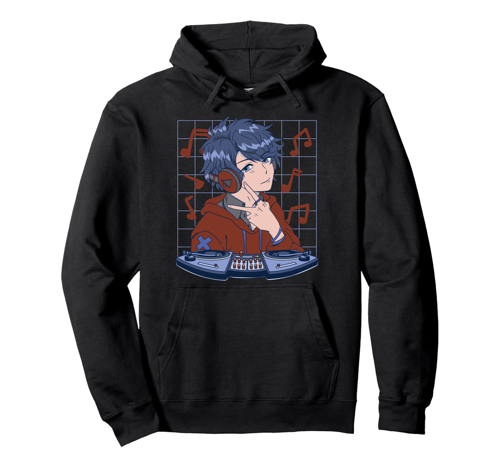 Anime Dj Japanese Aesthetics Otaku Hoodie - Aesthetic Graphic for Adults - T-Shirt, Sweatshirt, Hoodie