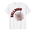 Bulldogs Baseball Red Bulldogs School T-Shirt - Aesthetic Graphic Unisex - T-Shirt, Sweatshirt, Hoodie