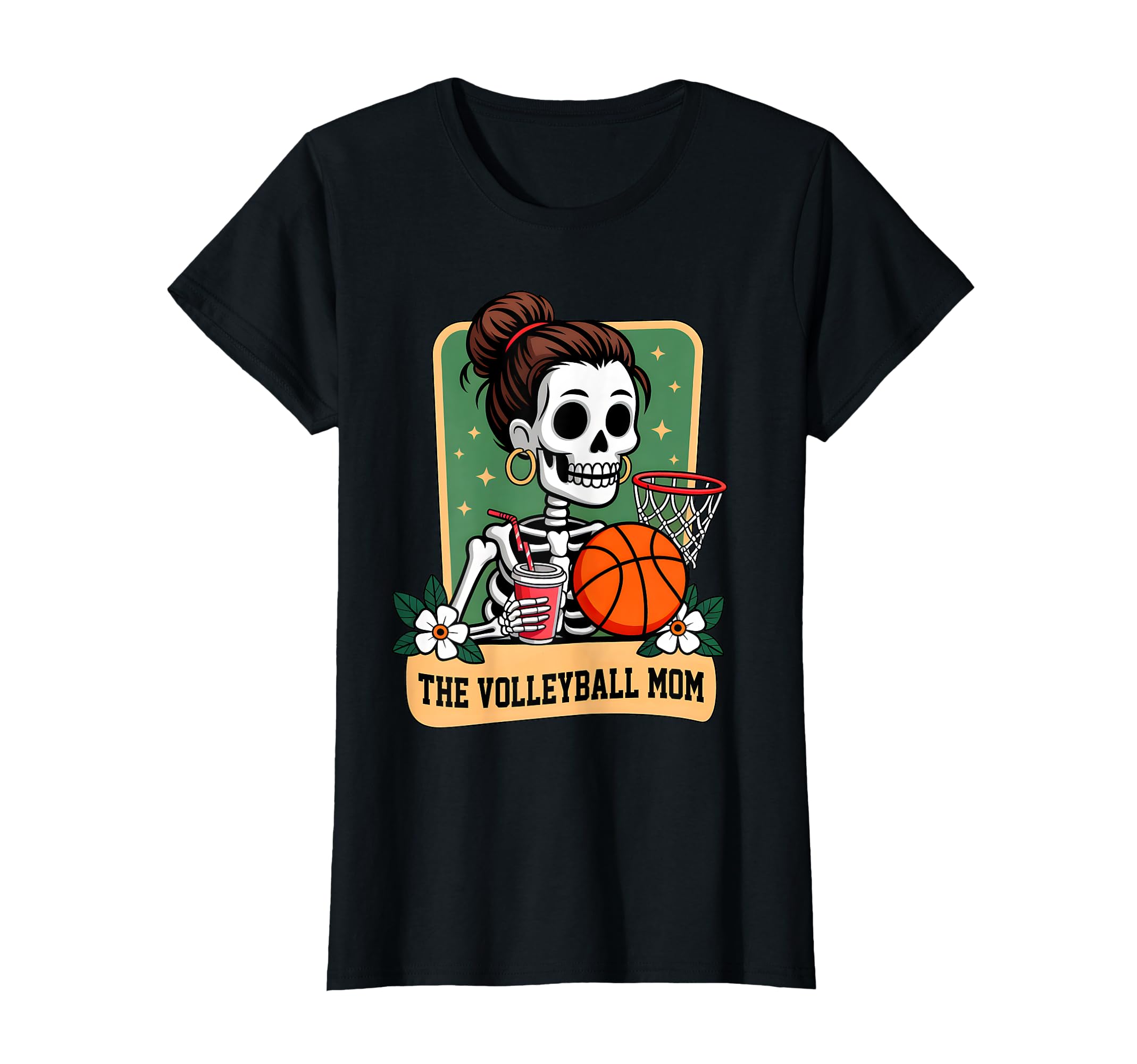 Basketball Mom Tarot Card Skeleton T-Shirt - Minimalist Print for Adults - T-Shirt, Sweatshirt, Hoodie