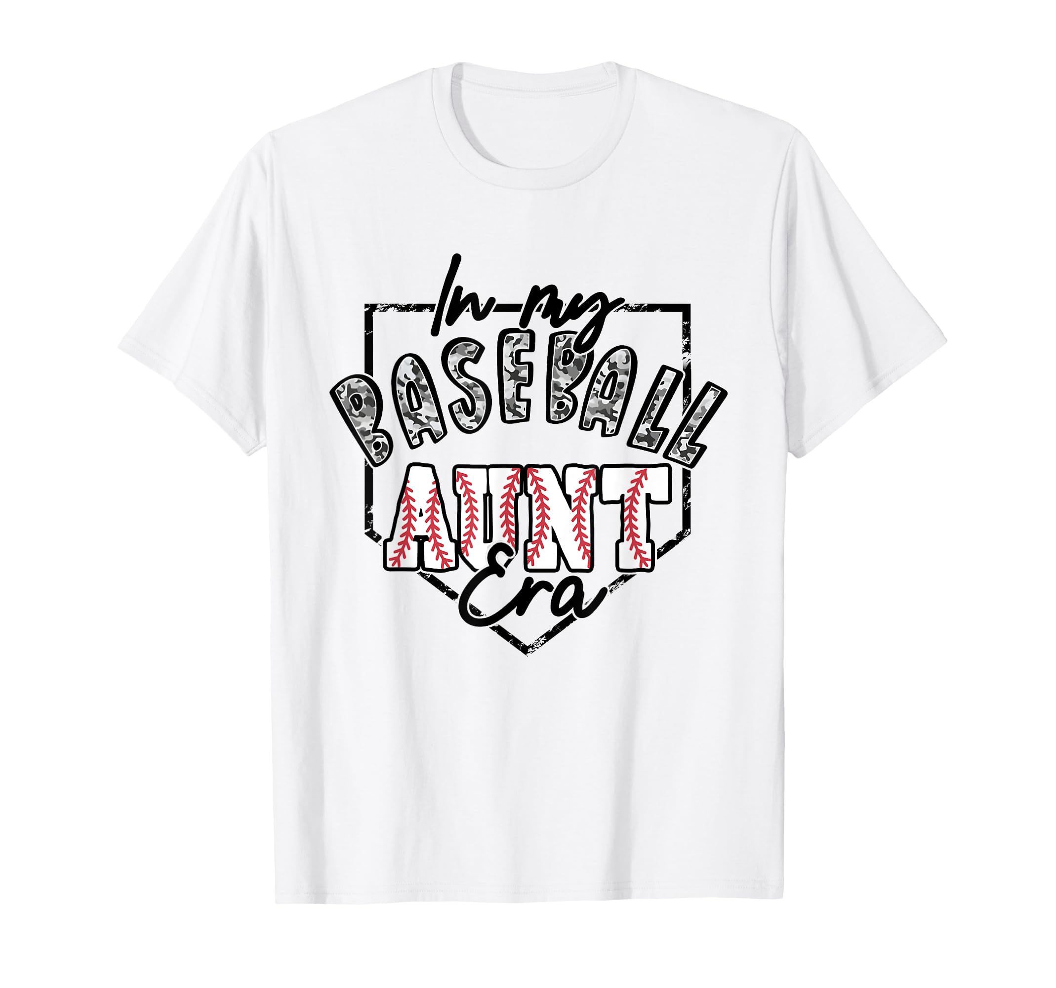 My Baseball Aunt Era Groovy Camo T-Shirt - Streetwear Style Unisex - T-Shirt, Sweatshirt, Hoodie