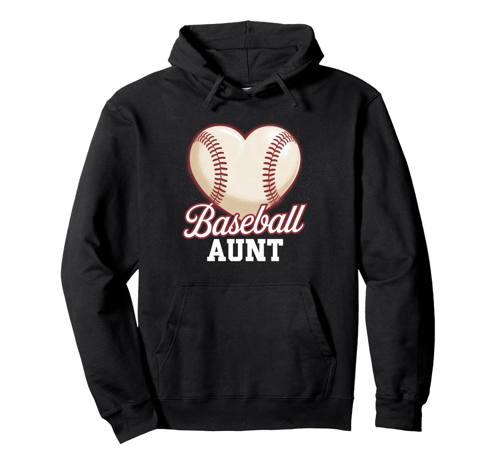 Heart Baseball Aunt Mothers Day Hoodie - Trendy Graphic Unisex - T-Shirt, Sweatshirt, Hoodie