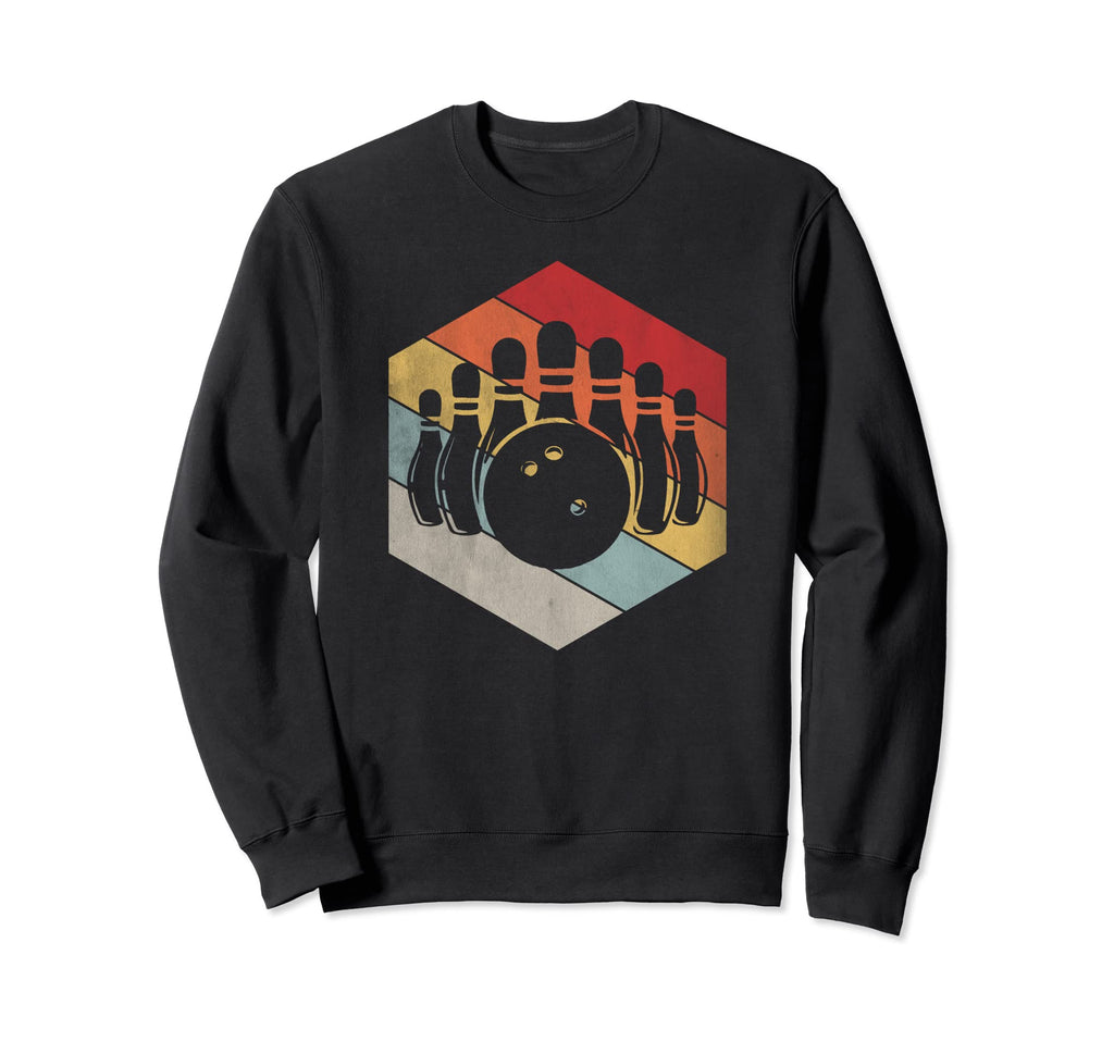 Bowling Ball And Pins Geometric Sweatshirt - Unique Graphic Unisex - T-Shirt, Sweatshirt, Hoodie