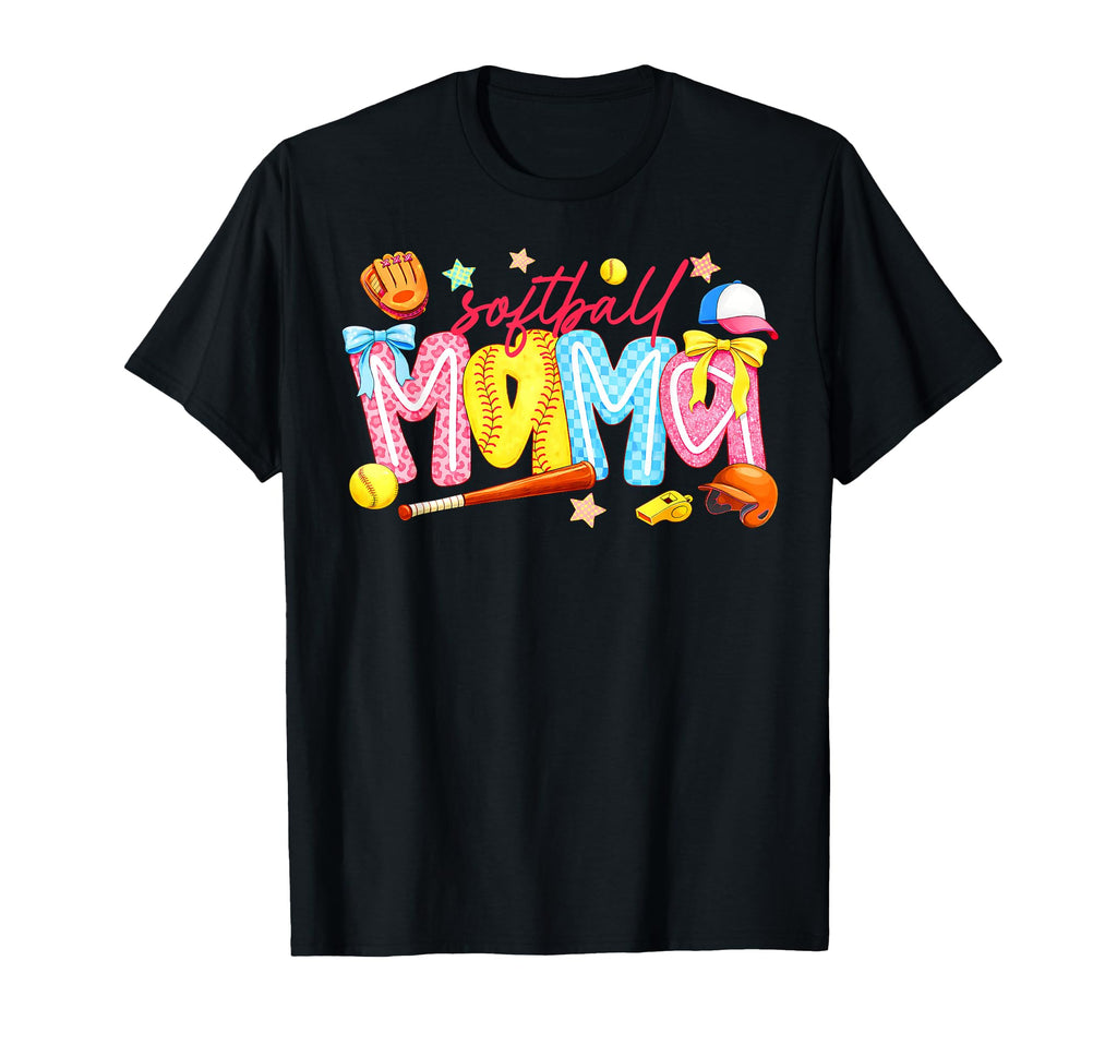 Softball Mama Coquette Softball T-Shirt - Fun Novelty Design for Adults - T-Shirt, Sweatshirt, Hoodie
