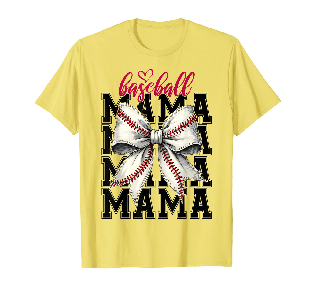 Baseball Mama Coquette Bow Game Day T-Shirt - Casual Everyday Wear Unisex - T-Shirt, Sweatshirt, Hoodie