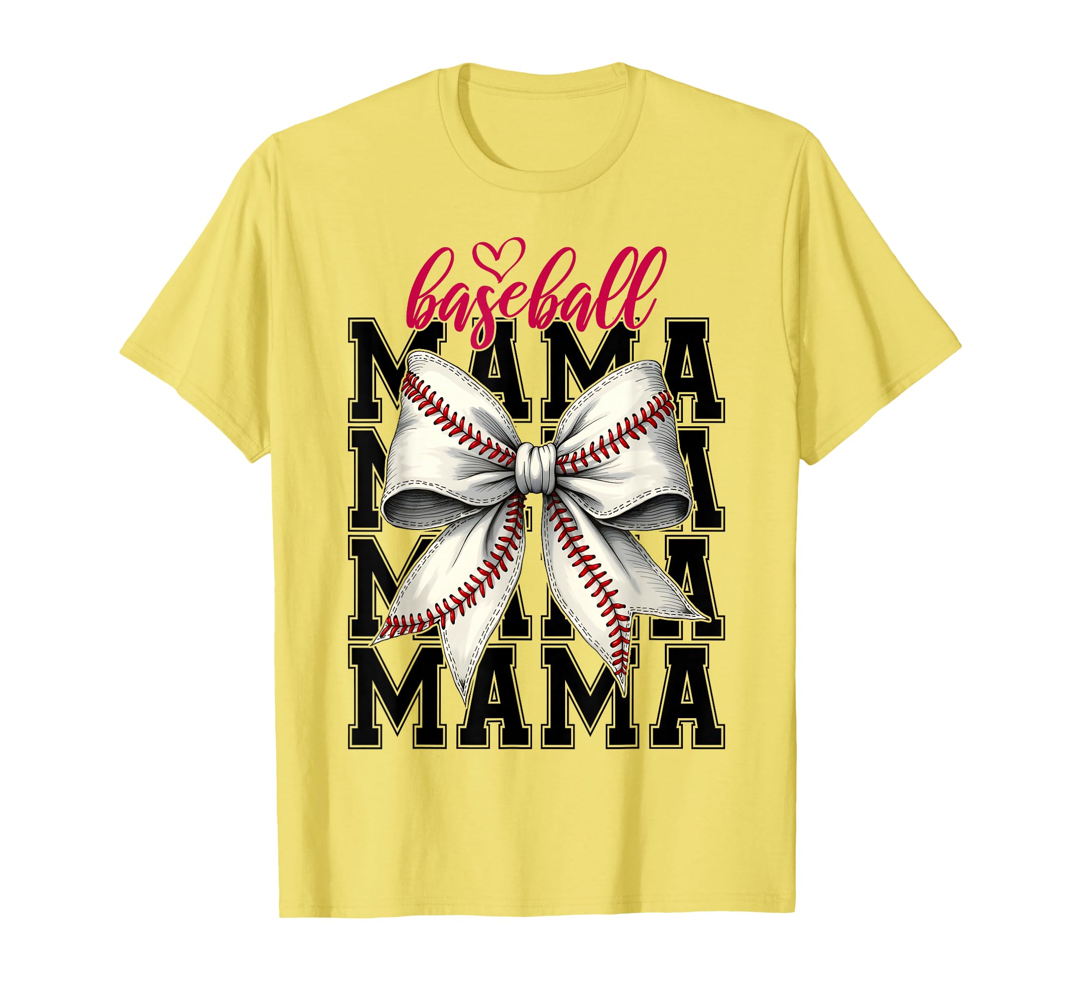 Baseball Mama Coquette Bow Game Day T-Shirt - Casual Everyday Wear Unisex - T-Shirt, Sweatshirt, Hoodie