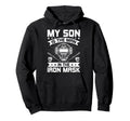 My Son Is Iron Mask Baseball Catcher Dad Hoodie - Unique Graphic for Adults - T-Shirt, Sweatshirt, Hoodie