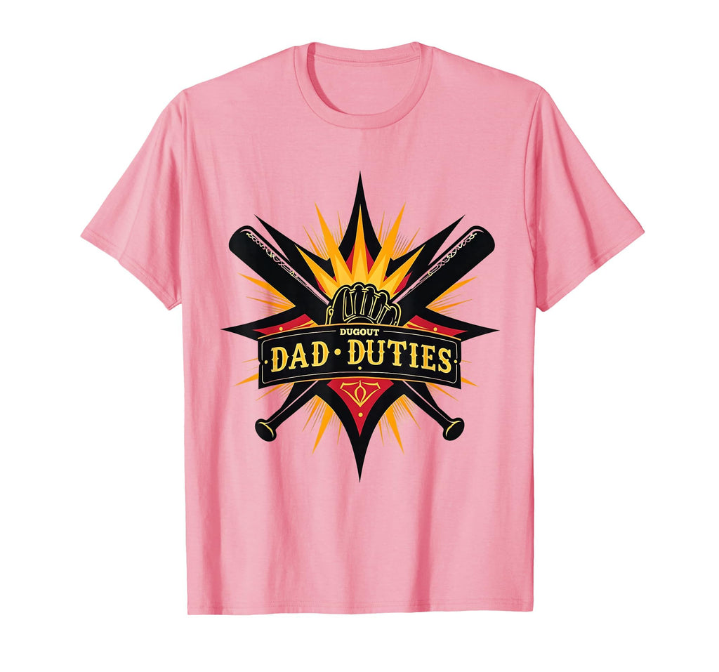 Dugout Dad Duties Baseball Dad T-Shirt - Minimalist Print Men Women - T-Shirt, Sweatshirt, Hoodie
