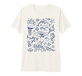 Ocean Life Sea Aesthetic Dolphin Beach T-Shirt - Custom Art Print Unisex - T-Shirt, Sweatshirt, Hoodie