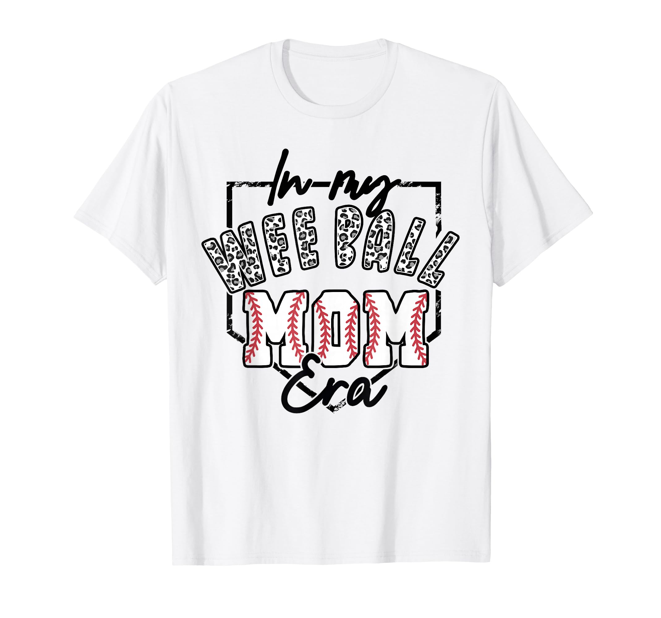 My Wee Ball Mom Era Leopard T-Shirt - Fun Novelty Design for Adults - T-Shirt, Sweatshirt, Hoodie