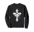 Y2K Goth Alt Grunge Cross Gothic Sweatshirt - Minimalist Print Unisex - T-Shirt, Sweatshirt, Hoodie