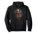 Cross Distressed 90S Goth Grunge Vibes Hoodie - Trendy Graphic for Adults - T-Shirt, Sweatshirt, Hoodie