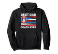 Best Dad Coach Ever Baseball Dad American Hoodie - Custom Art Print Unisex - T-Shirt, Sweatshirt, Hoodie