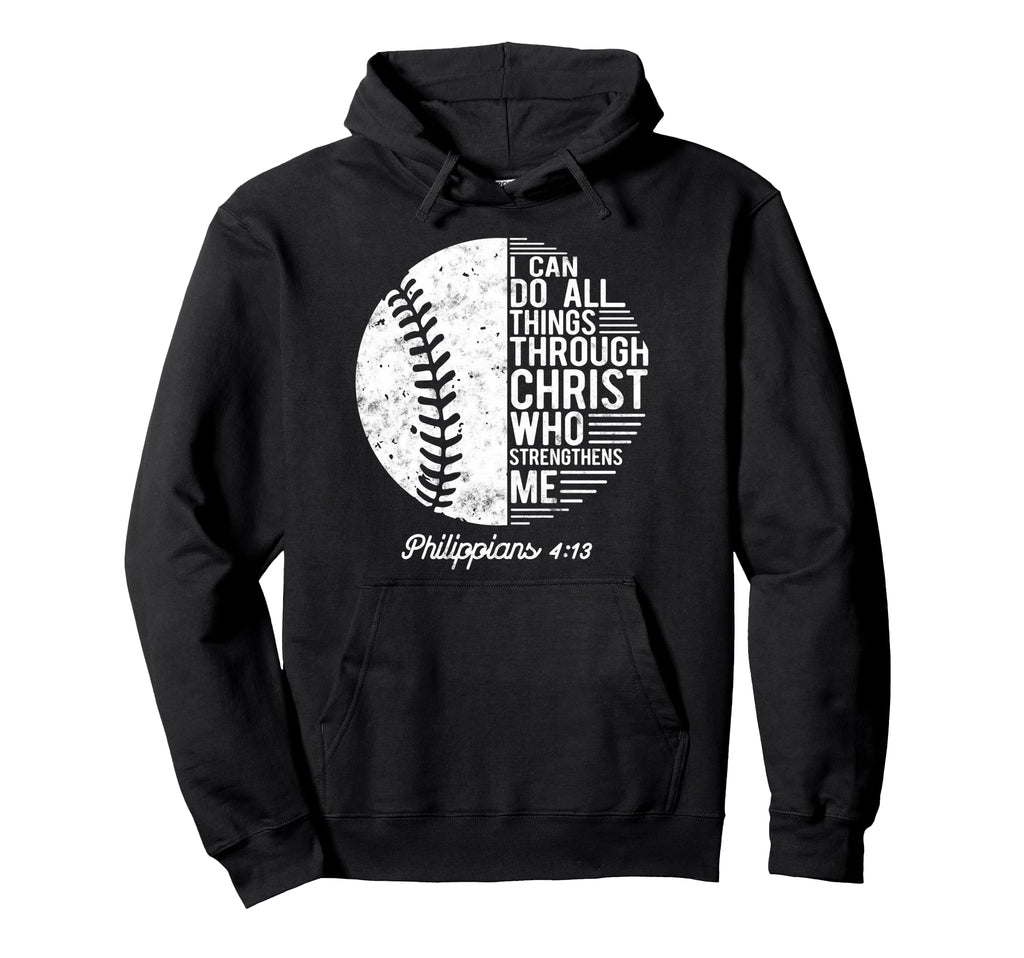 Christian Baseball I Can Do All Things Hoodie - Trendy Graphic for Adults - T-Shirt, Sweatshirt, Hoodie