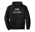 Iowa Frat Legend Funny Distressed Hoodie - Minimalist Print Men Women - T-Shirt, Sweatshirt, Hoodie