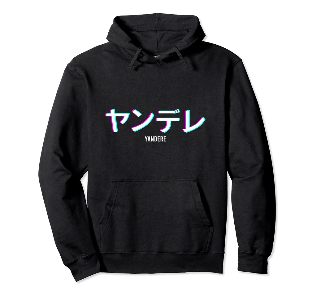 Yandere Vaporwave Aesthetic Anime Hoodie - Minimalist Print for Adults - T-Shirt, Sweatshirt, Hoodie